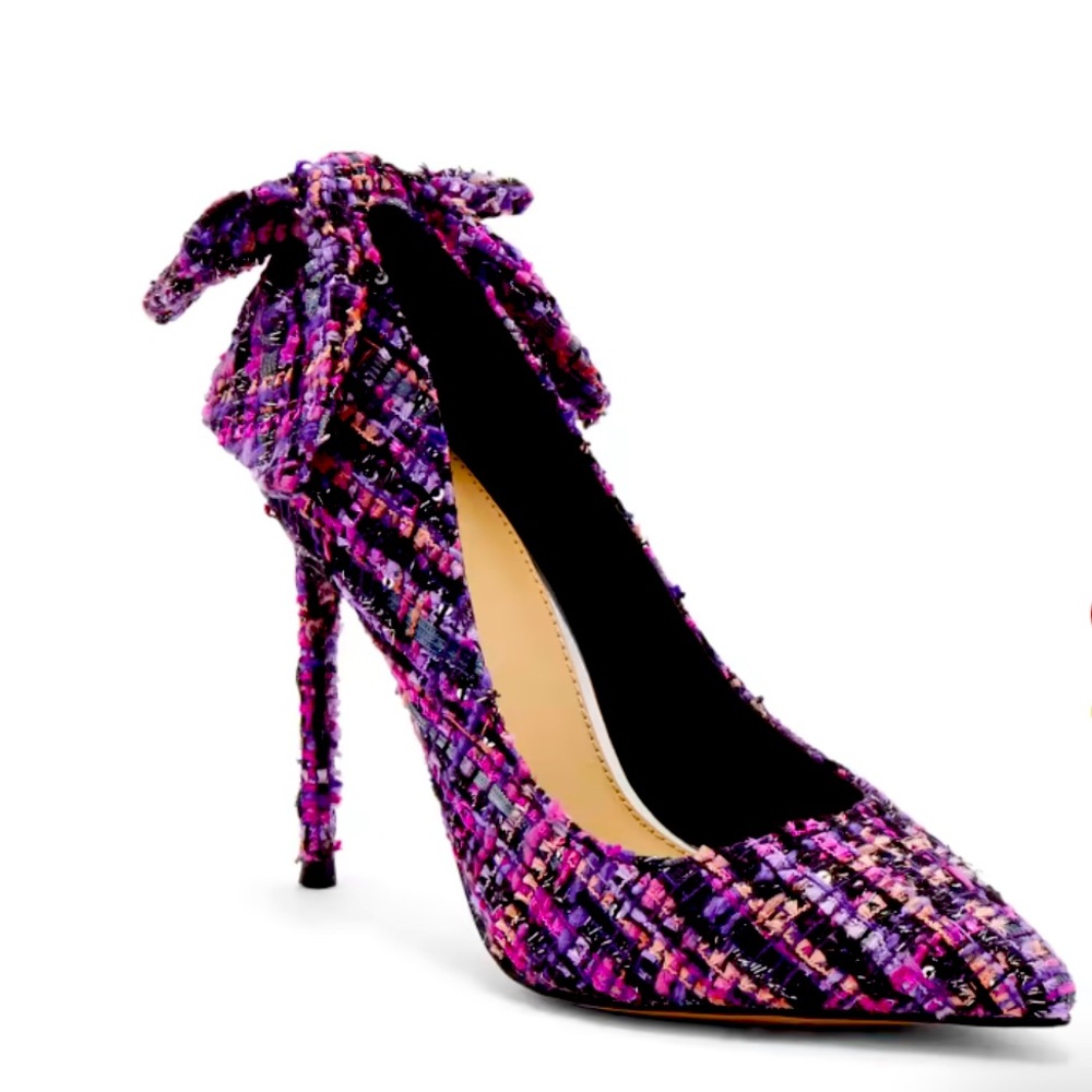 Gorgeous tweed bow heels